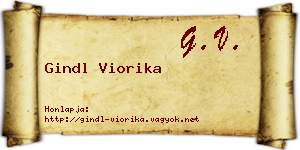 Gindl Viorika névjegykártya